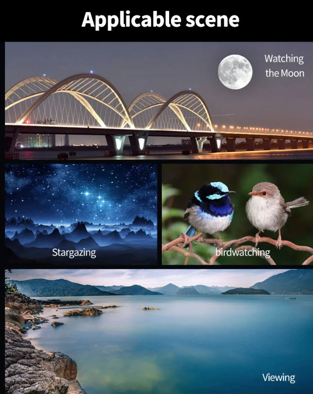 25-75x60 Spottingscope ED-lins | Kraftfullt Monokulärt Teleskop för Fågelskådning & Utomhus | BAK4