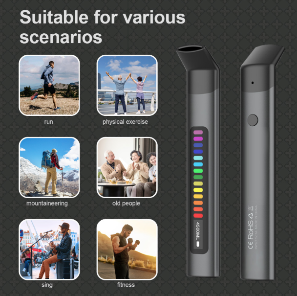 Portabel Andningstränare | Smart Andningsassistent för Idrottare & Bättre Lungkapacitet