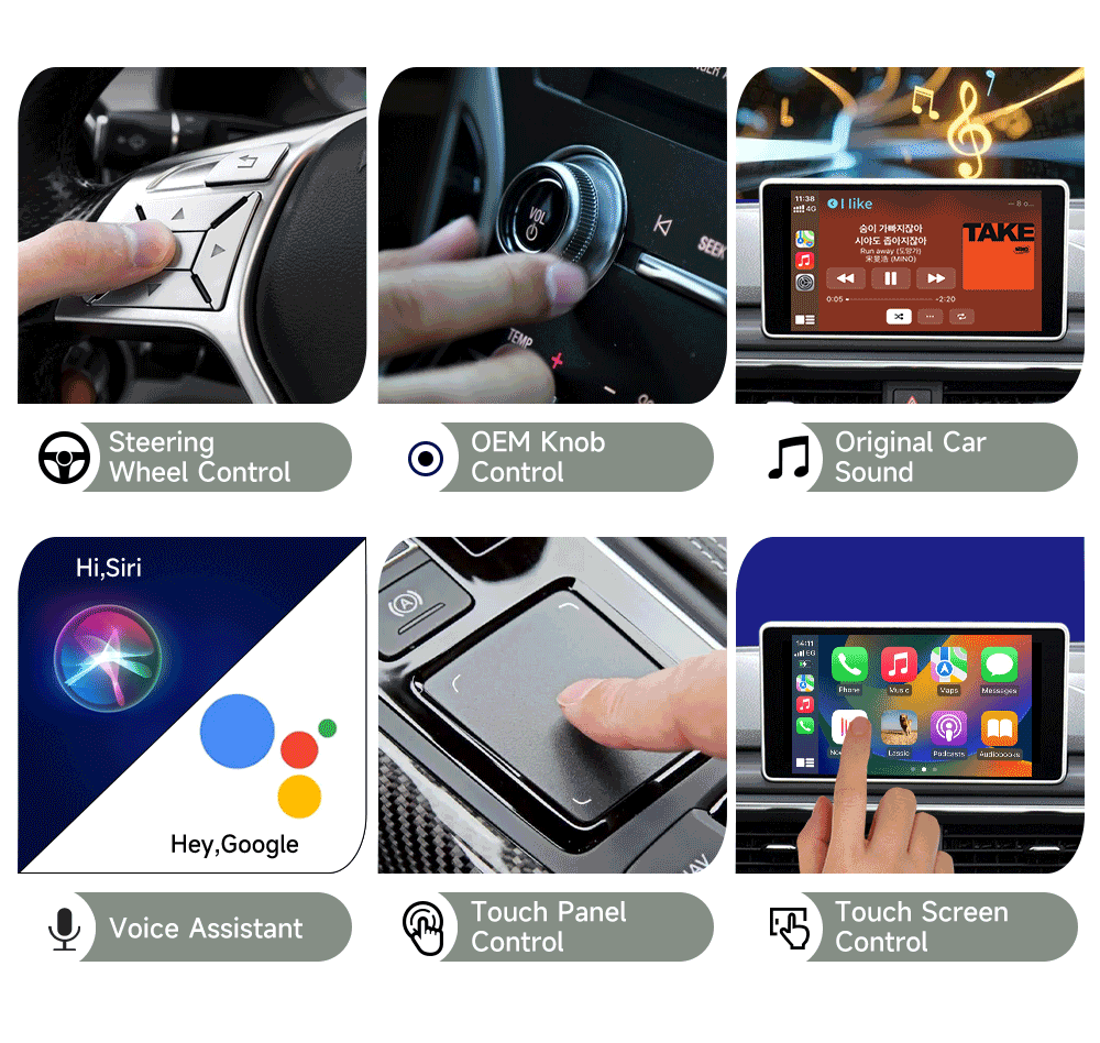 CarlinKit 2air 5.0 CarPlay Trådlös Adapter för iPhone och Android trådlös anslutning och sömlös integration