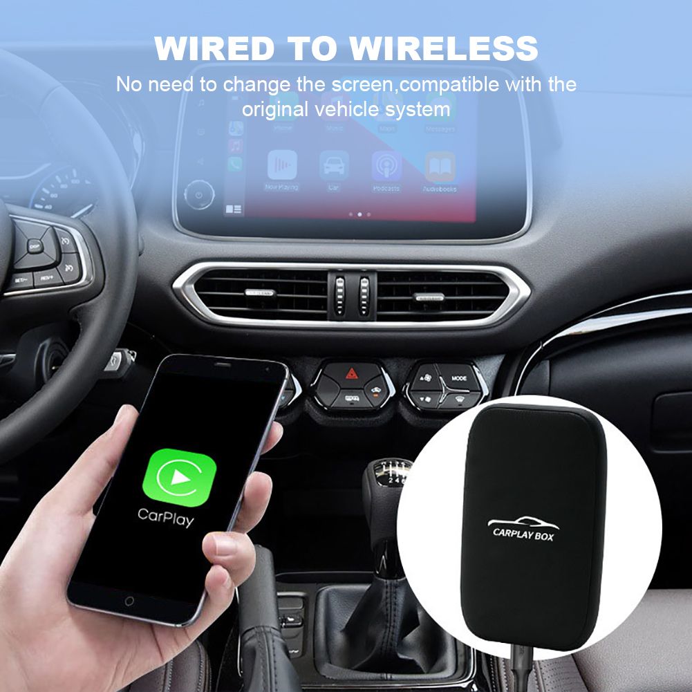 Carplay Box Trådlös Android Auto Adapter med Netflix och YouTube bilaccessoar för underhållning i bilen