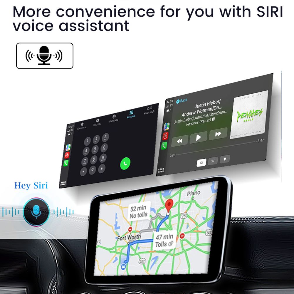 Carplay Box Trådlös Android Auto Adapter med Netflix och YouTube bilaccessoar för underhållning i bilen