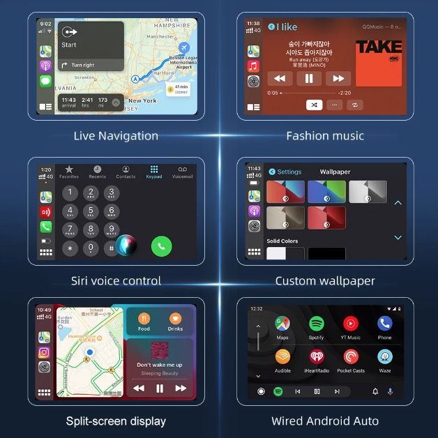 CarlinKit USB CarPlay Dongle innovativt multimedia tillbehör enkel installation för Android bilradio 5G-processor