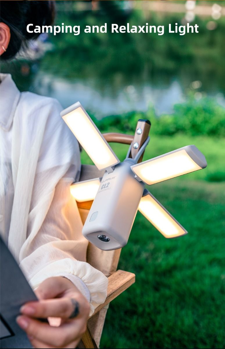 Klarus CL2 750 Lumen campinglykta med frifällbar 90-graders justering och 7 ljuslägen för utomhusbruk