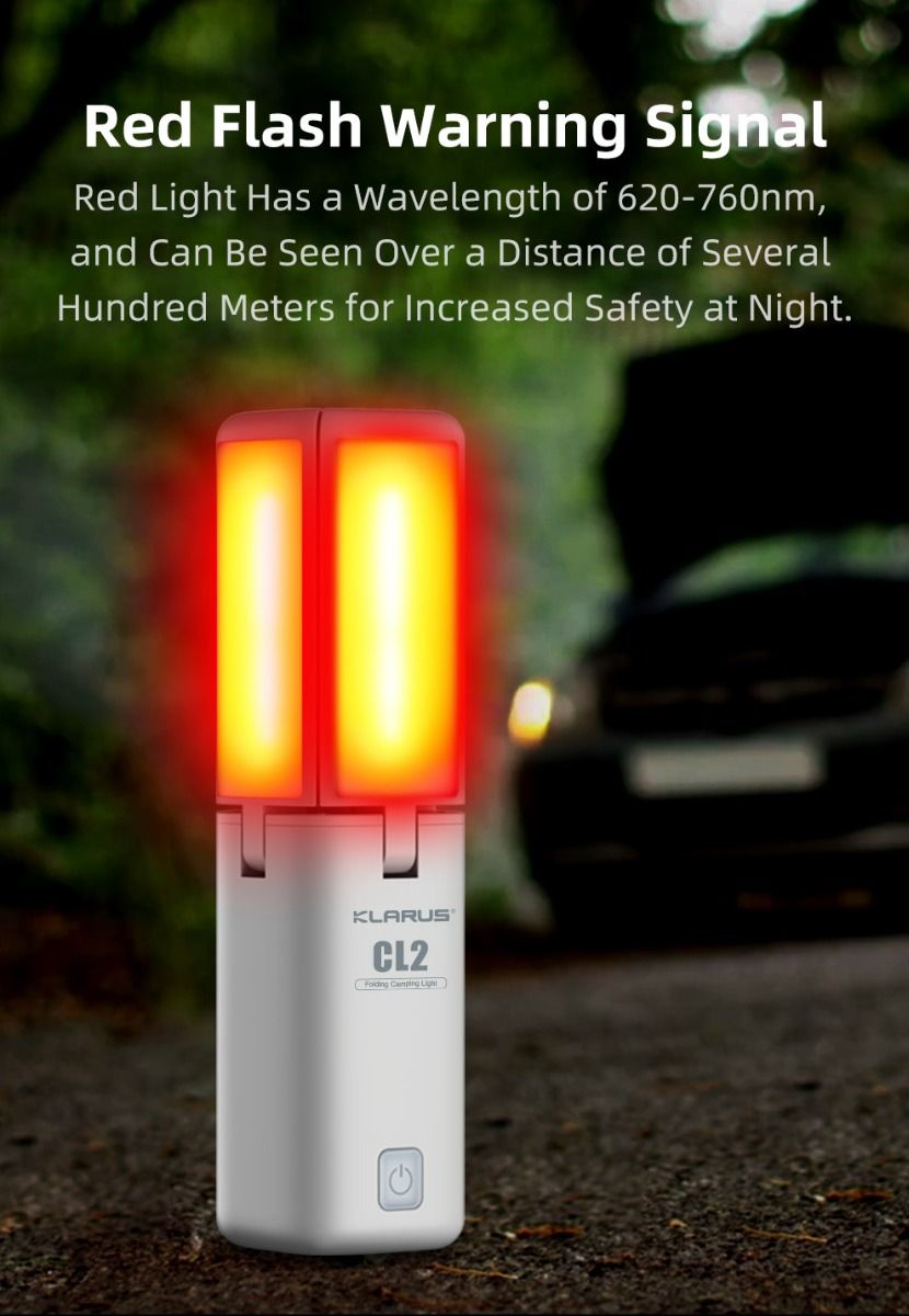 Klarus CL2 750 Lumen campinglykta med frifällbar 90-graders justering och 7 ljuslägen för utomhusbruk