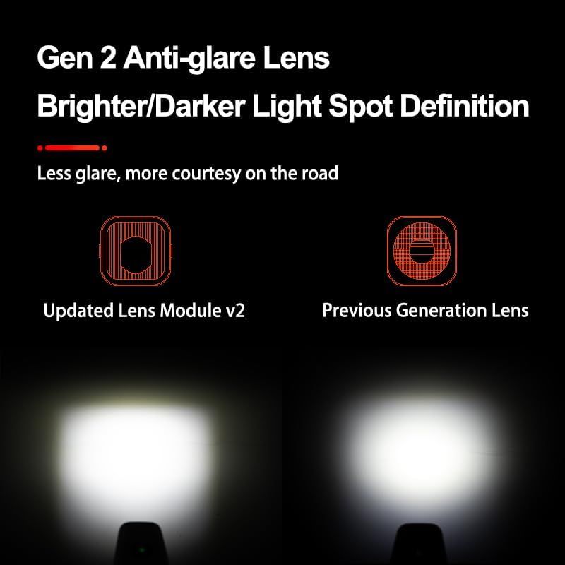 TOWILD CL2000 Cykellampa | 2000 Lumen Superljus, Bländfri & Vattentät för Säker Nattcykling