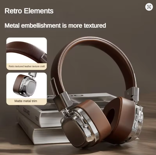 Major III Huvudmonterade trådlösa Bluetooth-hörlurar med dubbla mikrofoner och ENC för kristallklara samtal