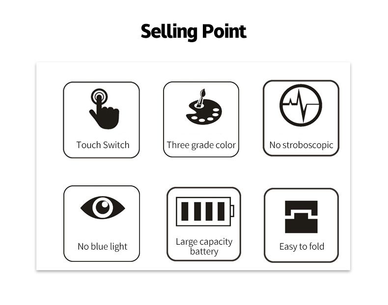 LED-bordslampa med kalender och USB-touch multifunktionslampa med flimmerfritt ljus och pennhållare