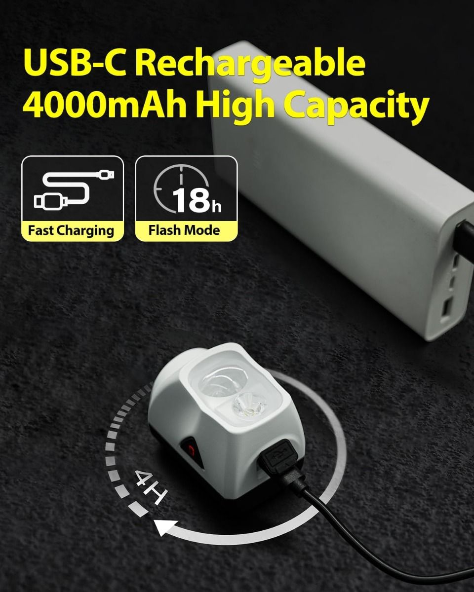 TOWILD DLite 1700 DL1700 Cykellampa - USB Laddningsbar, 1900 Lumen, Vattentät Framlampa