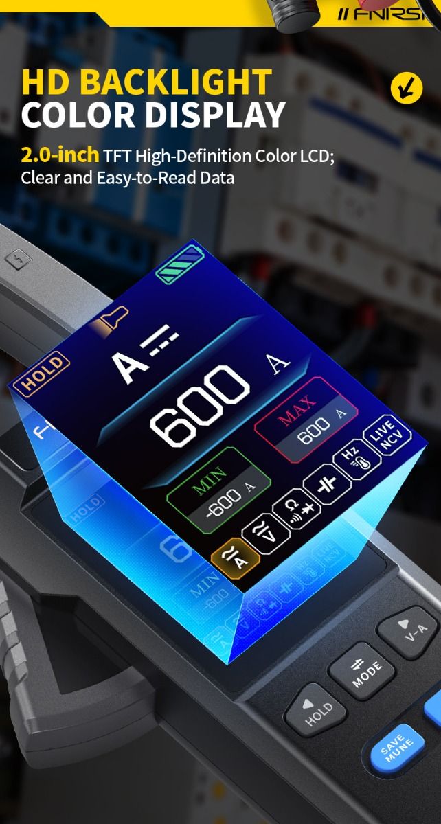 FNIRSI DMC-100 Klämmultimeter: Intelligent & Automatisk för Precisa Eltestningar.