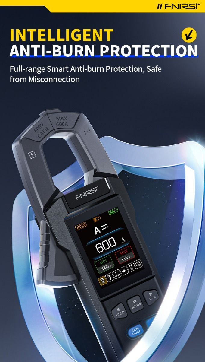FNIRSI DMC-100 Klämmultimeter: Intelligent & Automatisk för Precisa Eltestningar.
