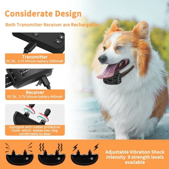 Innovativt trådlöst hundstängsel elektrisk träningshalsband med fjärrstyrd hundträning säker hundträningslösning