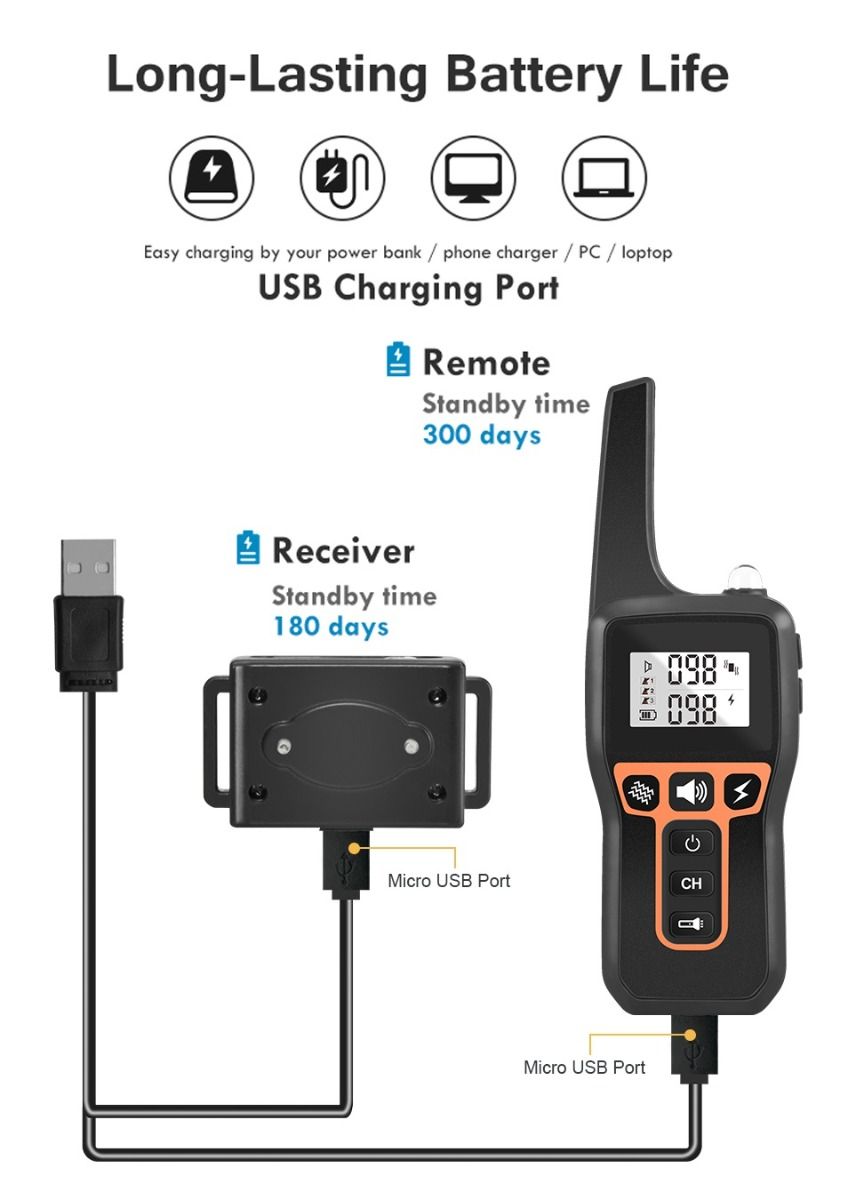 Utforska 1000m Elektriskt Hundträningshalsband med Smart Fjärrkontroll och Justerbara Träningslägen hållbart och mångsidigt
