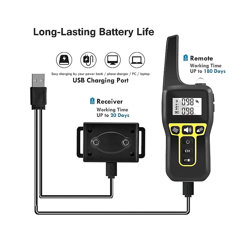 Utforska 1000m Elektriskt Hundträningshalsband med Smart Fjärrkontroll och Justerbara Träningslägen hållbart och mångsidigt