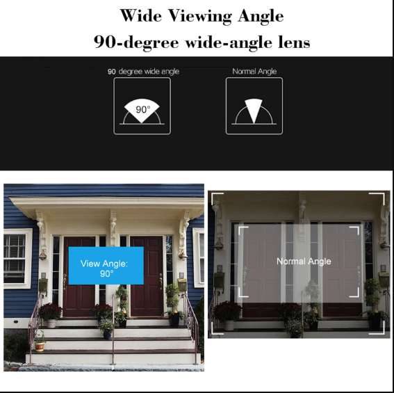 Digital Dörrvisare Kamera Dörrklocka – 2,8" Nattseende LCD Skärm, Fotofotografering, Hemövervakning