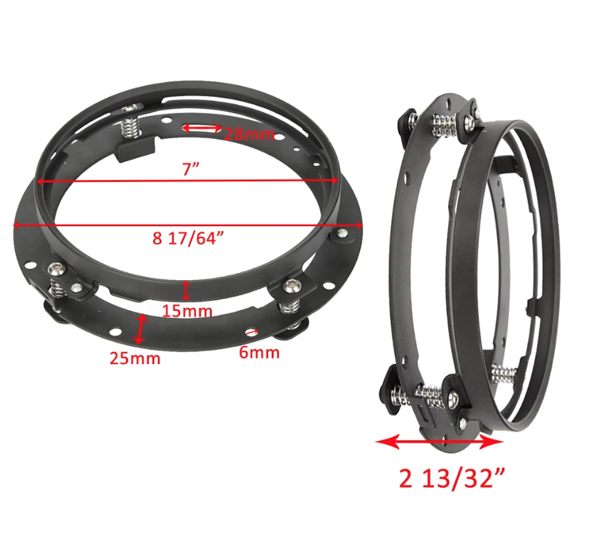 7 tums motorcykel LED-strålkastare med DRL-växlingssignal hållbar för Harley Jeep Wrangler IP67 vattentät