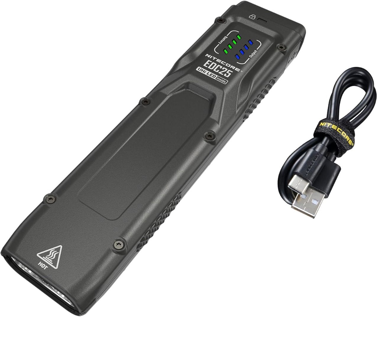 Nitecore EDC25 Kompakt 3000 Lumen USB-C Ficklampa Mångsidig Utomhus Hög Lumen EDC Ficklampa