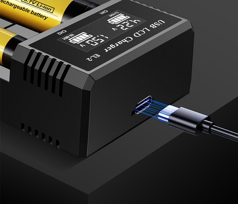 Mångsidig USB LCD Batteriladdare 18650 laddare 3.7V uppladdningsbart batteri effektiv laddning och kompatibilitet