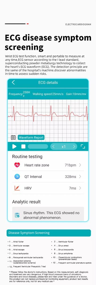 EP02 Blodsocker Smartklocka med ECG, HRV, puls, temperatur, 1,57 tums HD vattentät smartarmband och fitness tracker