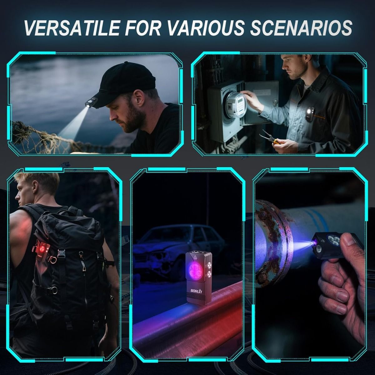 EV30 Mini LED Ficklampa – Din perfekta EDC-följeslagare med UV 365nm & 550lm USB-C Laddbar