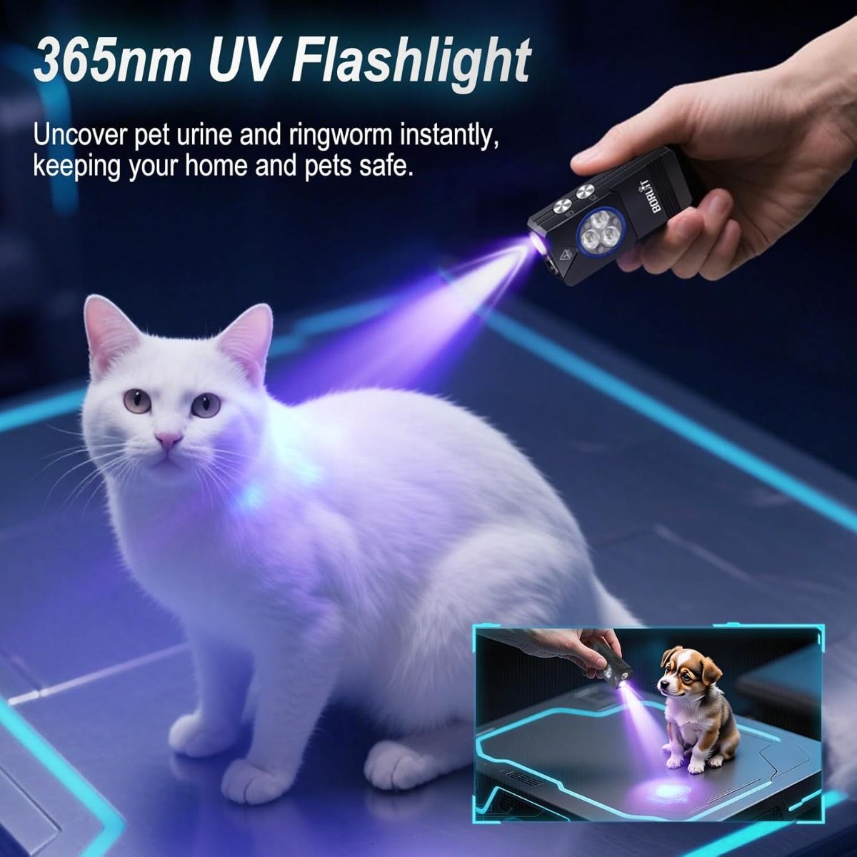 EV30 Mini LED Ficklampa – Din perfekta EDC-följeslagare med UV 365nm & 550lm USB-C Laddbar