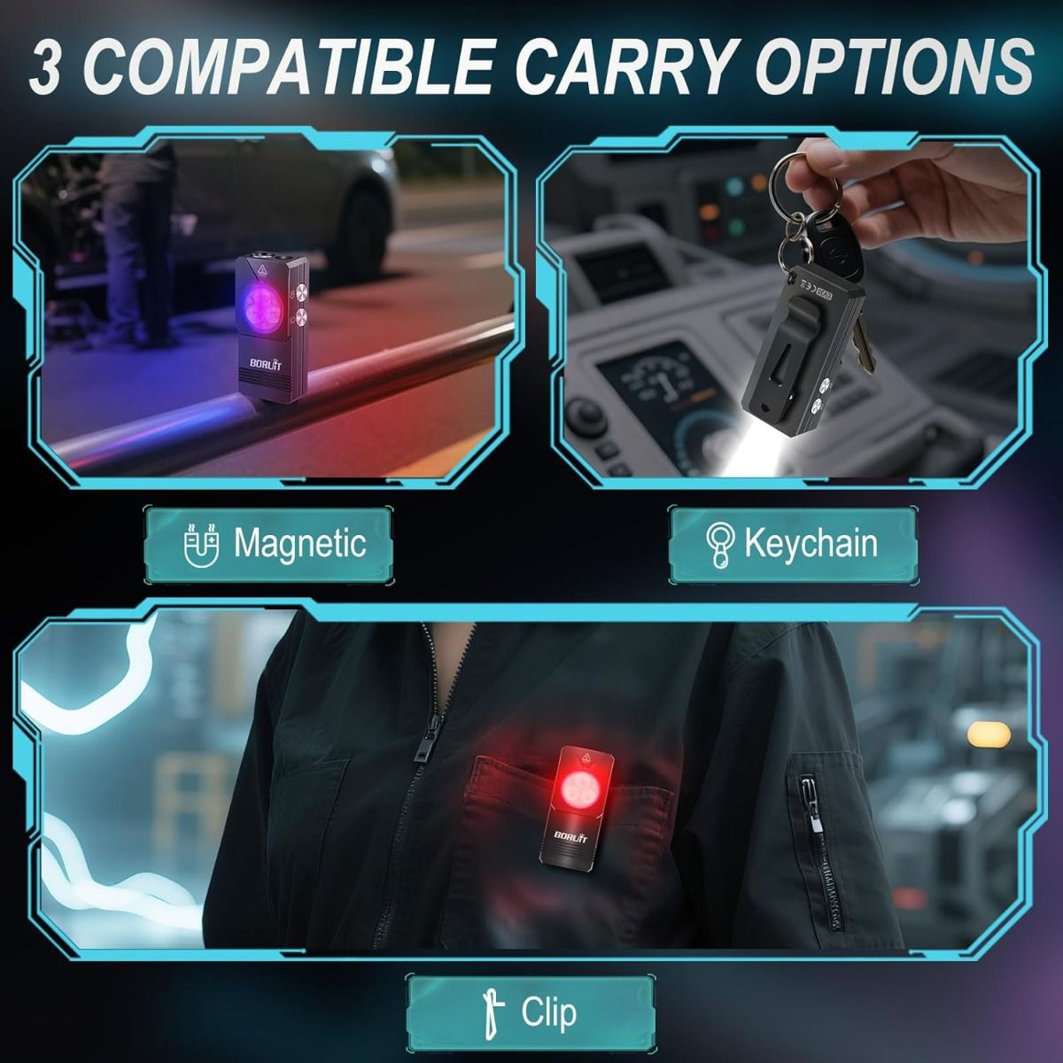 EV30 Mini LED Ficklampa – Din perfekta EDC-följeslagare med UV 365nm & 550lm USB-C Laddbar