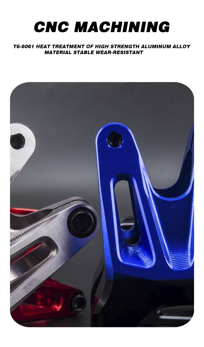 EVOSID Mountainbikestyrstam 31.6mm Justerbart MTB Cykeltillbehör Lättvikt Hållbar Svart Röd Titan