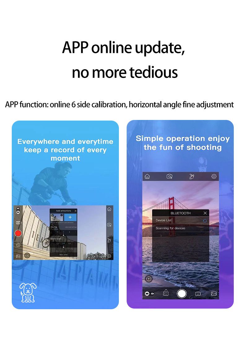 F10 Pro Stabilizer 3-axlig telefon gimbal för mobilfilmskapande och fotografering användarvänlig design
