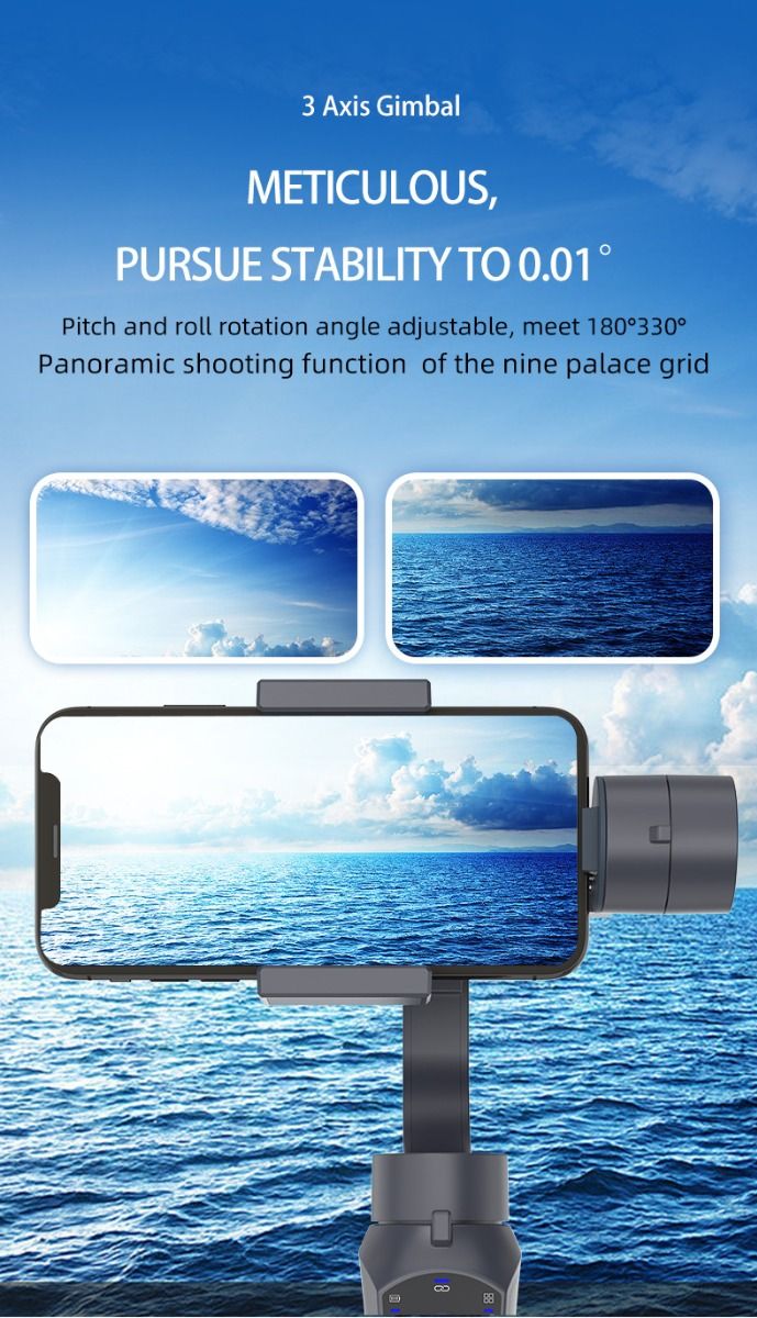 F10 Pro Stabilizer 3-axlig telefon gimbal för mobilfilmskapande och fotografering användarvänlig design