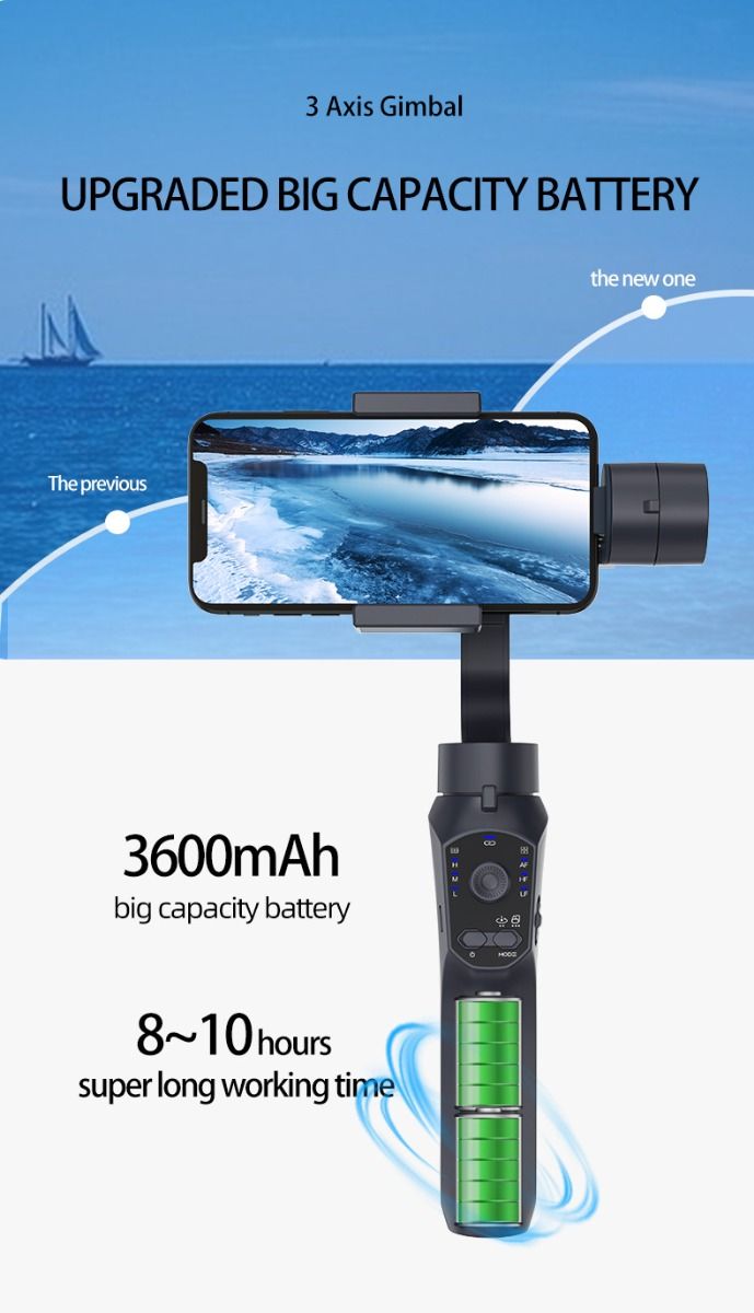 F10 Pro Stabilizer 3-axlig telefon gimbal för mobilfilmskapande och fotografering användarvänlig design