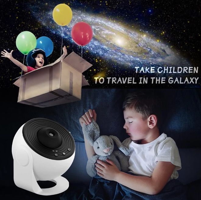 Nattljus Galaxy Projektor 360° Rotera Stjärnhimmel Lampa för ett Universellt Äventyr och Förtrollande Upplevelse