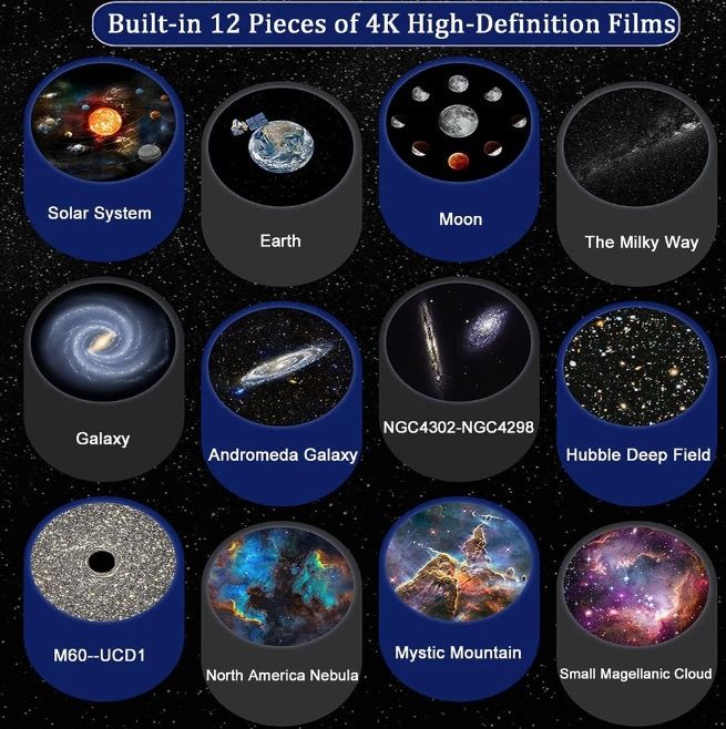 Nattljus Galaxy Projektor 360° Rotera Stjärnhimmel Lampa för ett Universellt Äventyr och Förtrollande Upplevelse