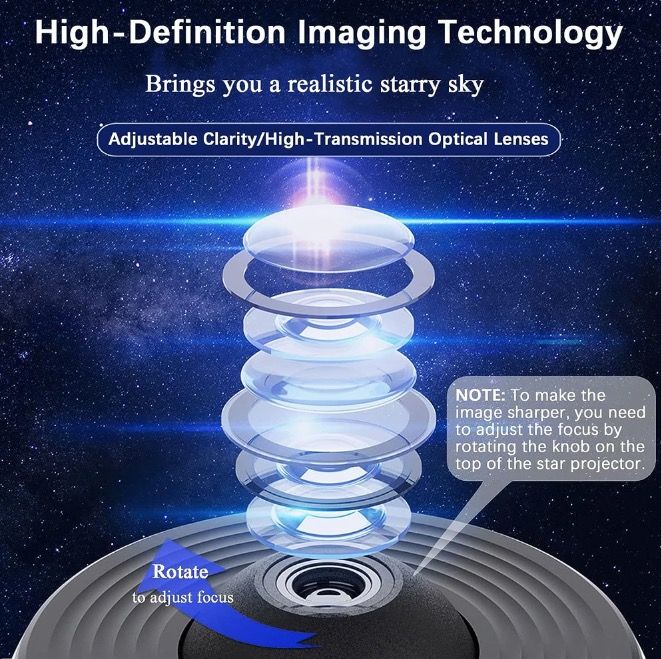 Nattljus Galaxy Projektor 360° Rotera Stjärnhimmel Lampa för ett Universellt Äventyr och Förtrollande Upplevelse