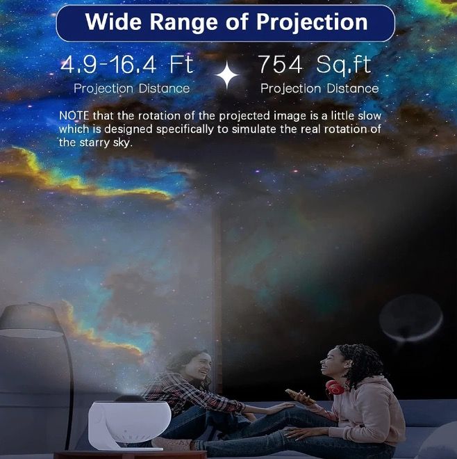 Nattljus Galaxy Projektor 360° Rotera Stjärnhimmel Lampa för ett Universellt Äventyr och Förtrollande Upplevelse