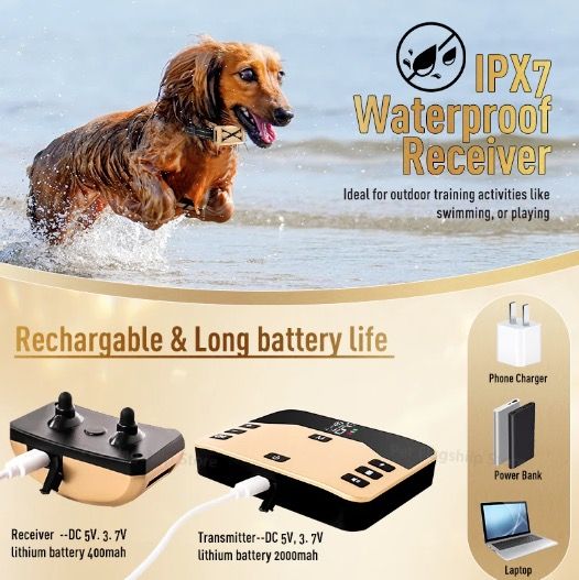 Innovativa 2-i-1 trådlöst hundstängsel och elektroniskt träningshalsband för husdjursäkerhet och träning