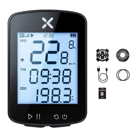 XOSS G+ G2 Cykeldator GPS-generation trådlös hastighetsmätare spårare med anpassningsbar display och pulssensor