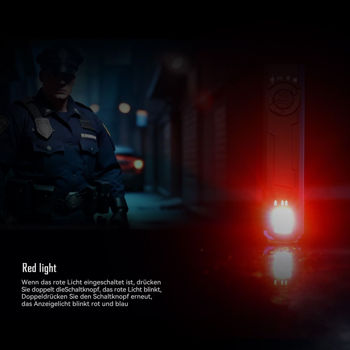 IMALENT GR35 Röd EDC Ficklampa, 2800 Lumen. Mångsidig multi-ljuskälla, magnetisk för äventyr.