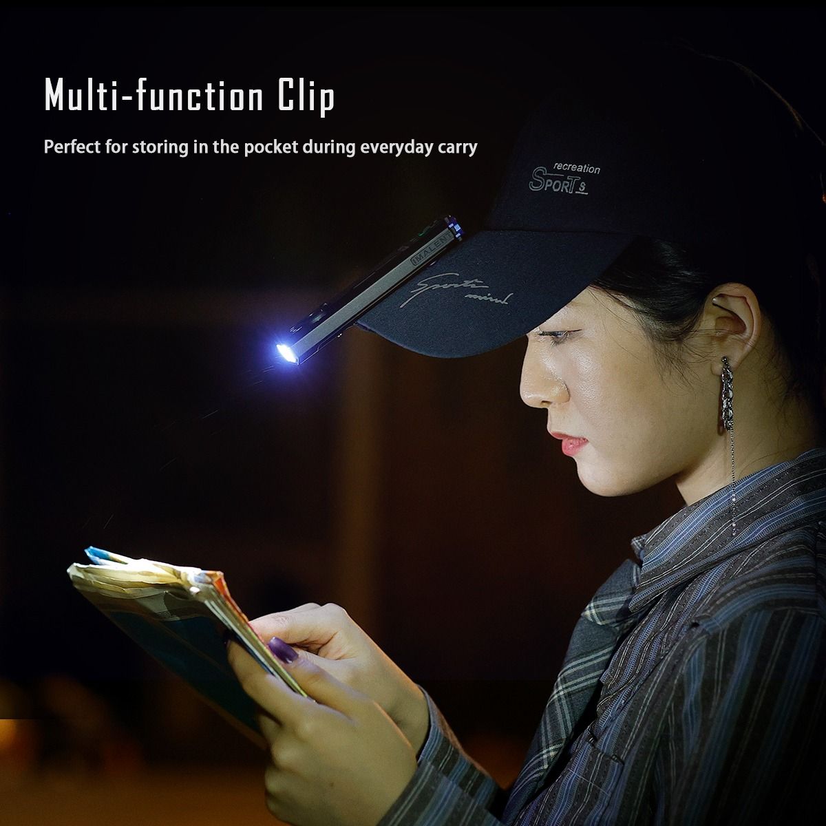 IMALENT GR35 Röd EDC Ficklampa, 2800 Lumen. Mångsidig multi-ljuskälla, magnetisk för äventyr.