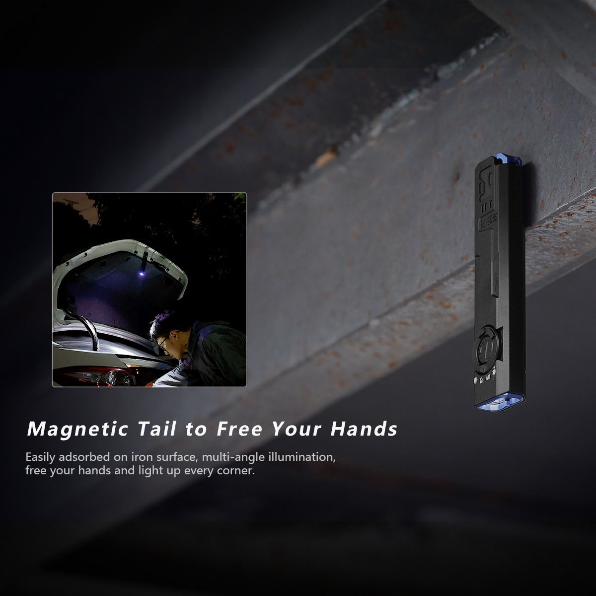 IMALENT GR35 Röd EDC Ficklampa, 2800 Lumen. Mångsidig multi-ljuskälla, magnetisk för äventyr.