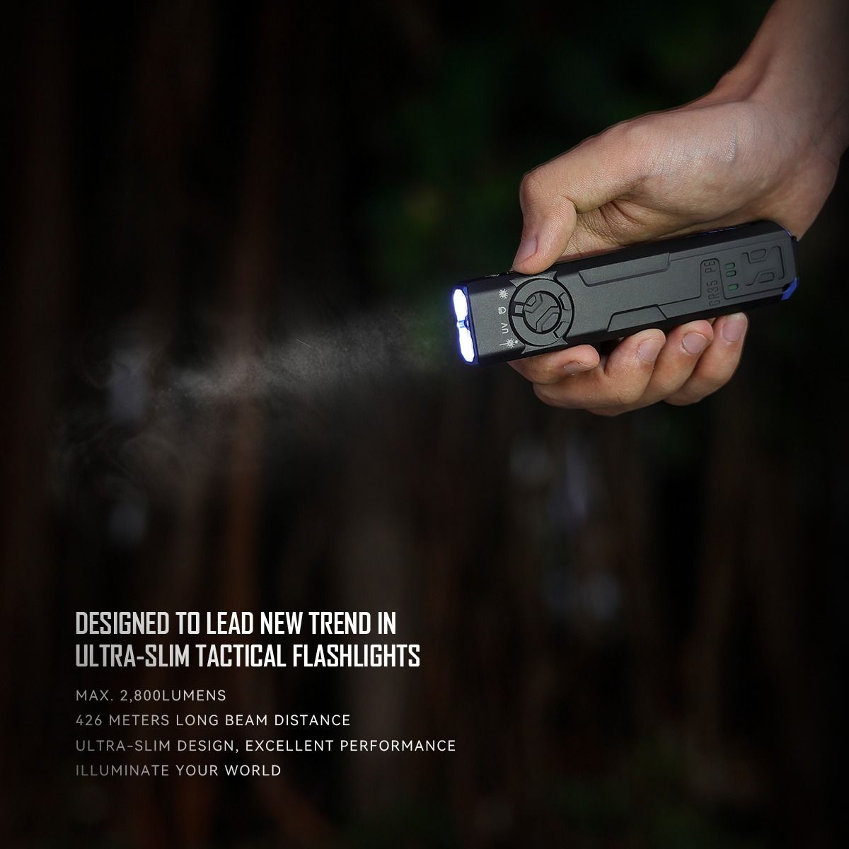 IMALENT GR35 2800 Lumen LED EDC Ficklampa (Grön)