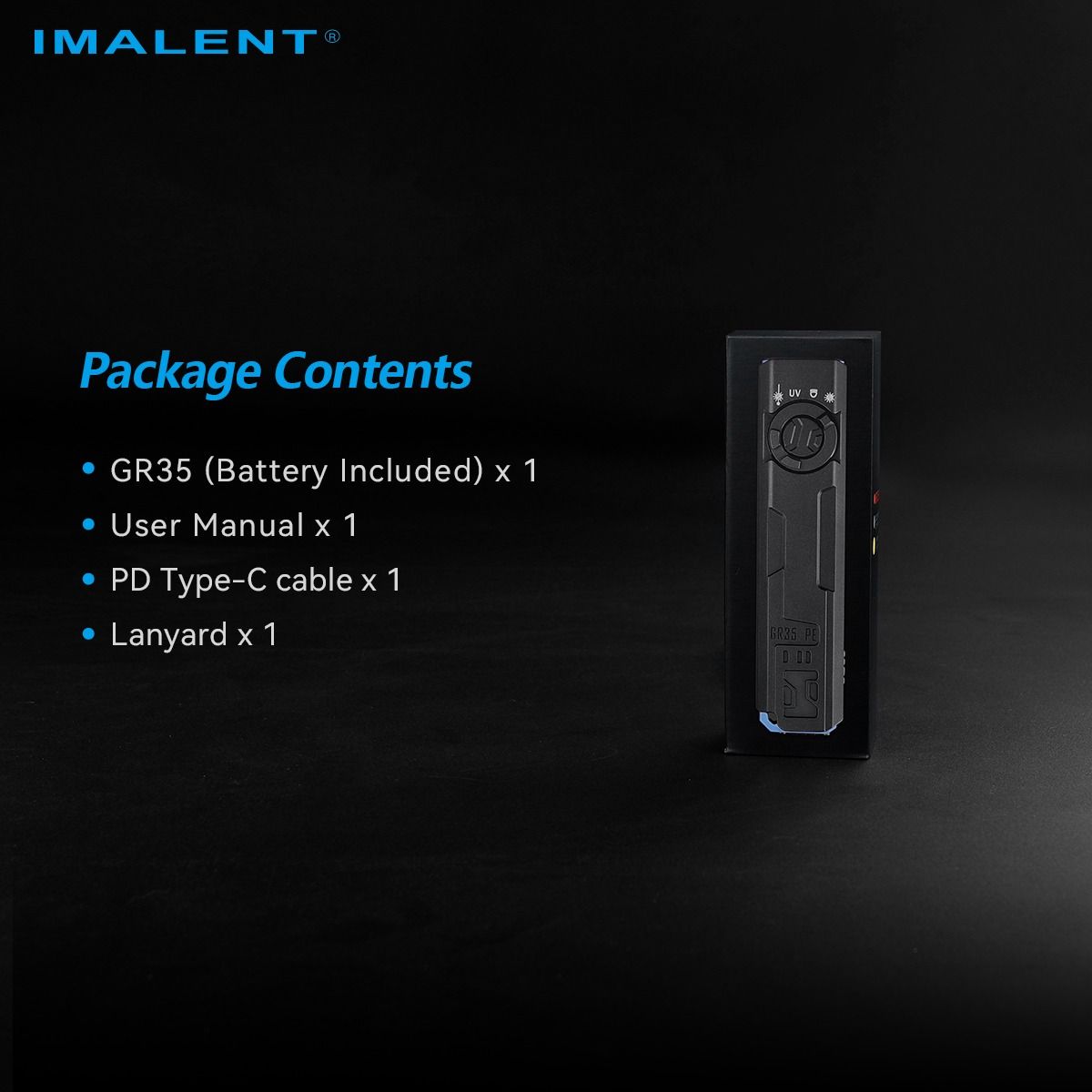 IMALENT GR35 Röd EDC Ficklampa, 2800 Lumen. Mångsidig multi-ljuskälla, magnetisk för äventyr.