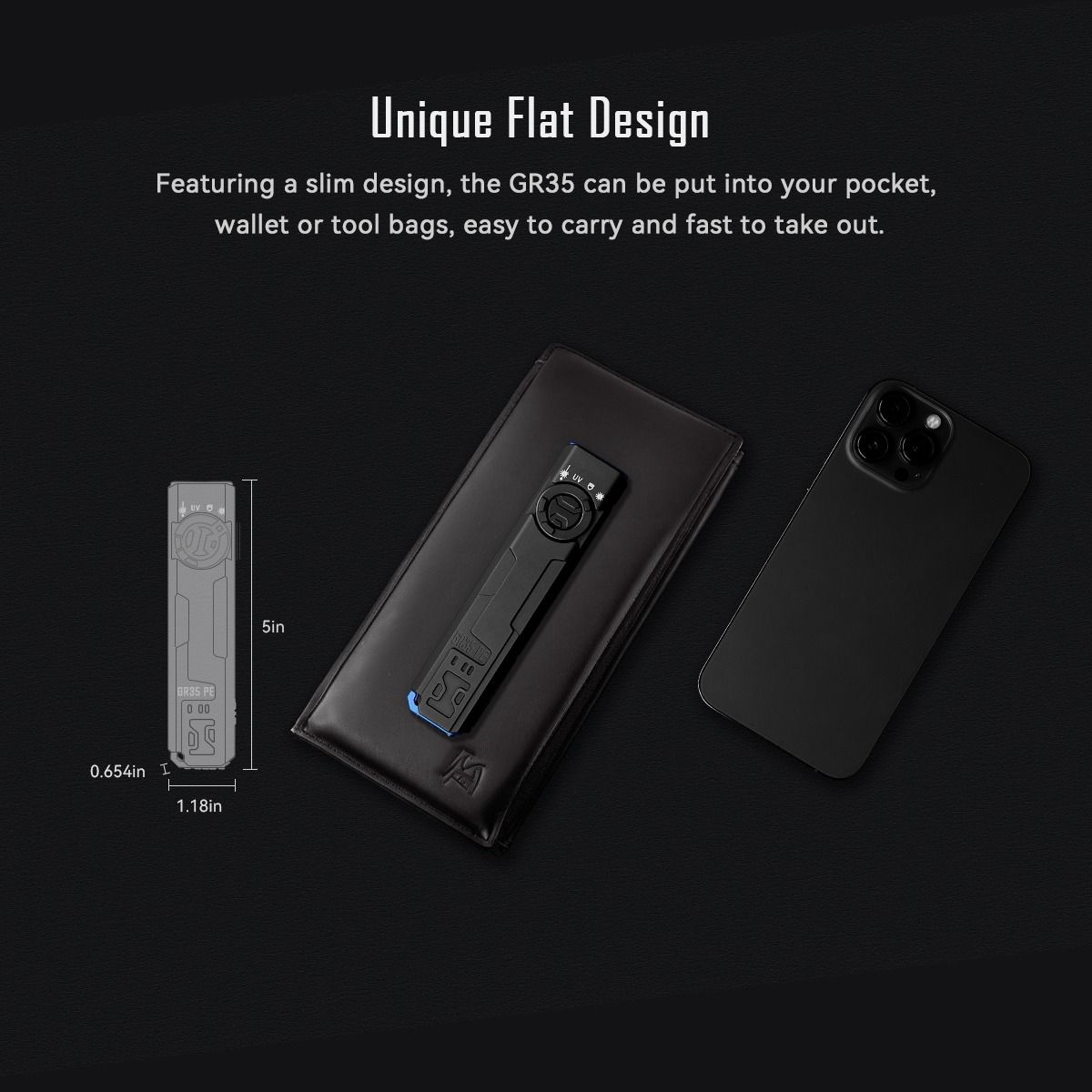 IMALENT GR35 Röd EDC Ficklampa, 2800 Lumen. Mångsidig multi-ljuskälla, magnetisk för äventyr.