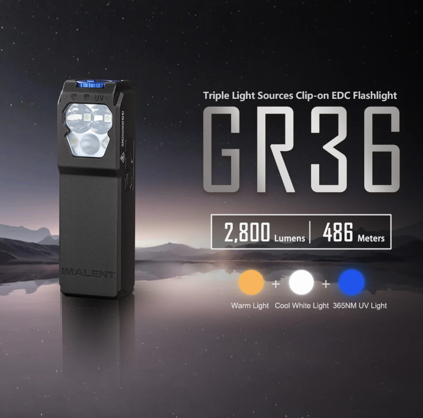 IMALENT GR36 EDC Ficklampa | 2800 Lumen, Type-C Uppladdningsbar & Magnetisk | Superljus & Kompakt!