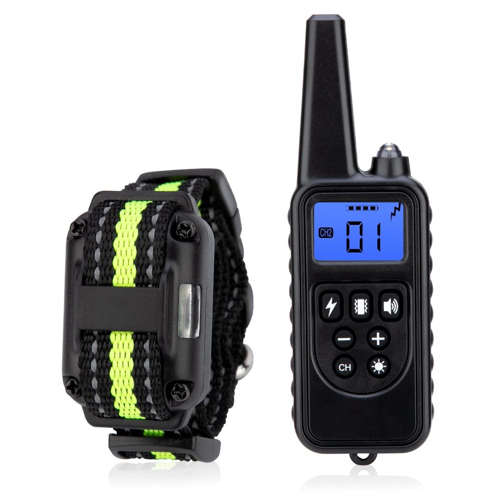 Elektrisk hundträning med LCD-skärm krage vattentät uppladdningsbar justerbara chocknivåer fjärrkontroll