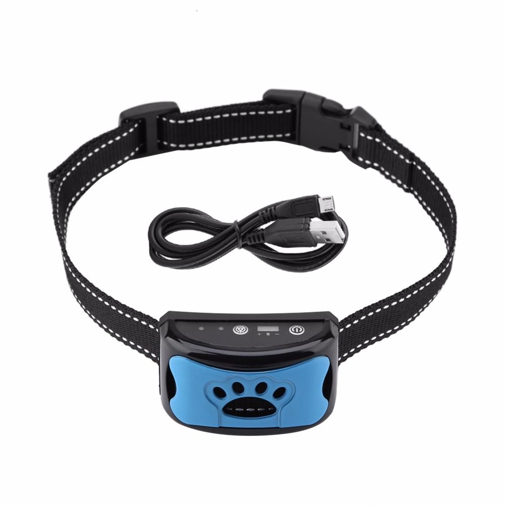 Pet Dog Anti Barking Device USB laddbar Ultraljud Hundträningshalsband Effektiv Hundträningstillbehör