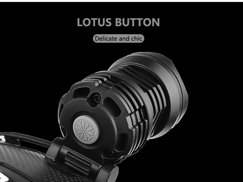 XHP70 LED-pannlampa 8000LM USB-laddningsbar utomhuslampa IPX5 vattentät justerbara lägen för camping och vandring