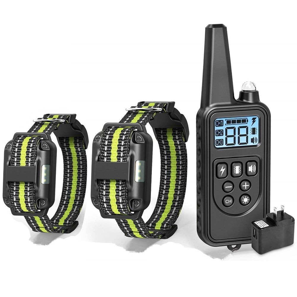Elektrisk hundträning med LCD-skärm krage vattentät uppladdningsbar justerbara chocknivåer fjärrkontroll