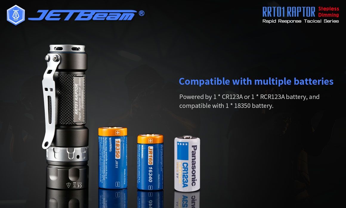 JETBeam JET-RRT01 XP-L 950 Lumen LED EDC Ficklampa Hållbar Utomhusbelysning för Camping och Vandring