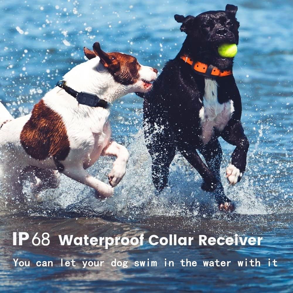 2020 Ny Elektrisk Hundträningshalsband 1000m Räckvidd Vattentät LCD-skärm Justerbara Stimulansnivåer