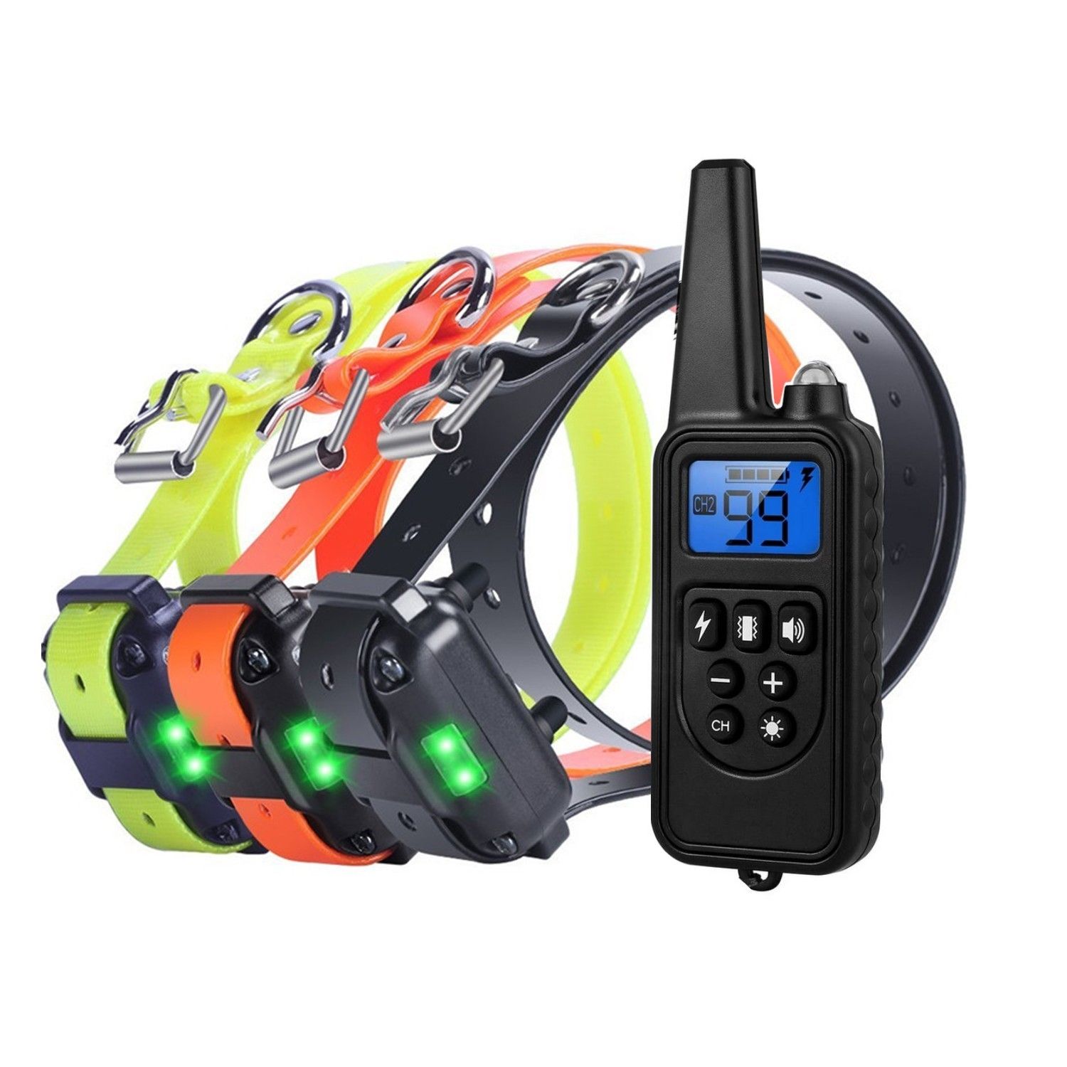 800m Elektrisk Hundträningskrage Vattentät Uppladdningsbar LCD-skärm Justerbara chocknivåer Fjärrkontroll