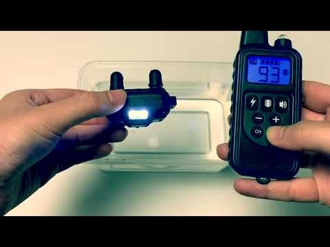 Elektrisk hundträningskrage 800m räckvidd fjärrkontroll vattentät justerbara chocknivåer för effektiv träning